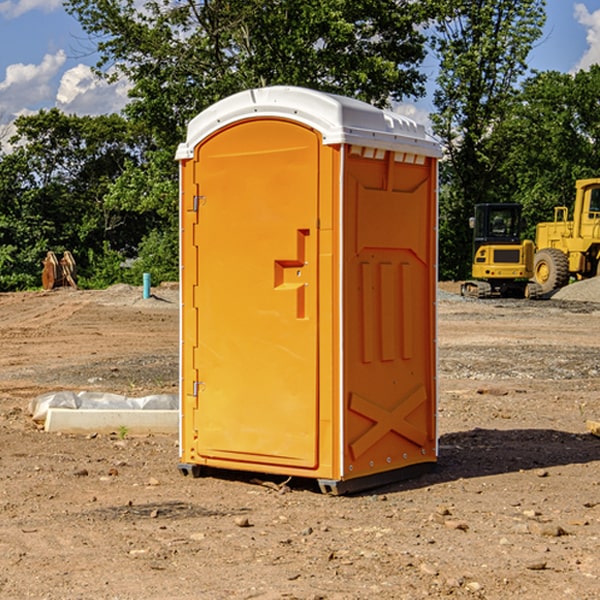 how often are the porta potties cleaned and serviced during a rental period in Bakersville Ohio